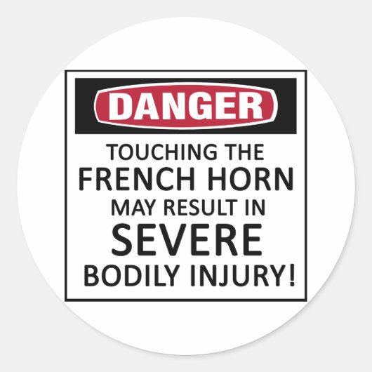 Sticker Rond Corne française en danger (Devant)