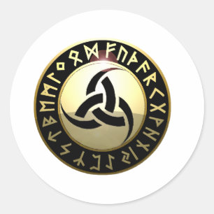 Sticker Rond Corne triple d'Odin