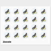Sticker Rond Corneille de Crolinda (Feuille)