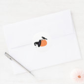 Sticker Rond Corneille et Citrouille (Enveloppe)