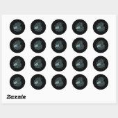 Sticker Rond Corneille noire (Feuille)