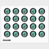 Sticker Rond cornemuse (Feuille)