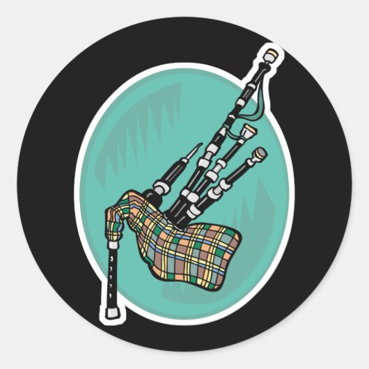 Sticker Rond cornemuse (Devant)
