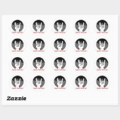 Sticker Rond cornes de diable, Détecteur de métaux (Feuille)