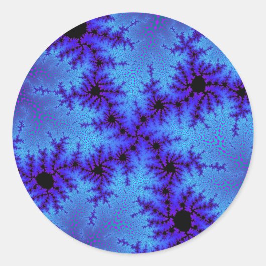 Sticker Rond Cornflower Blue Speckle (Devant)