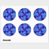 Sticker Rond Cornflower Blue Speckle (Feuille)