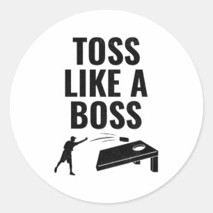 Sticker Rond Cornhole Bean Bag Toe extérieur pelouse jeu