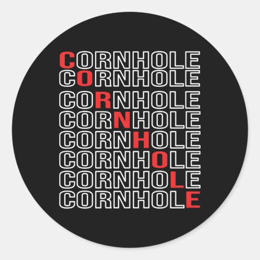Sticker Rond Cornhole pour (Devant)