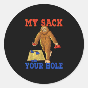 Sticker Rond Cornhole Teams Cadeaux Votre trou est mon objectif