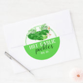 Sticker Rond cornichage personnalisé cornichons vernissés (Enveloppe)