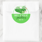 Sticker Rond cornichage personnalisé cornichons vernissés (Sac)