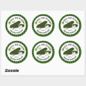 Sticker Rond Cornichons au Plaid Kosher  3" (Feuille)