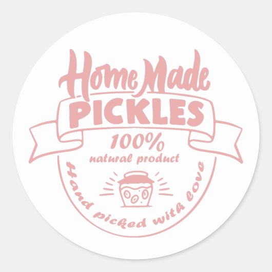 Sticker Rond cornichons faits maison 100% naturel (Devant)