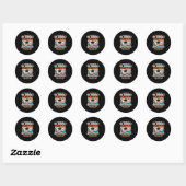 Sticker Rond Cornouille rétro (Feuille)