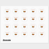 Sticker rond Cornucopia Thanksgiving (Feuille)