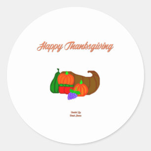 Sticker rond Cornucopia Thanksgiving