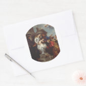 Sticker Rond Coronation de Saint Rosalia par Anthony van Dyck (Enveloppe)