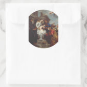 Sticker Rond Coronation de Saint Rosalia par Anthony van Dyck (Sac)