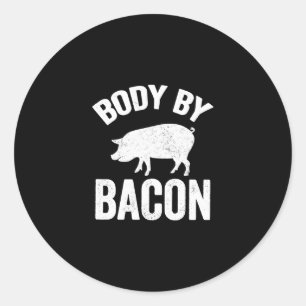 Sticker Rond Corps de l'amoureux des cochons de bacon