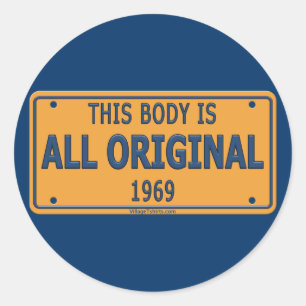 Sticker Rond Corps de voiture original 1969