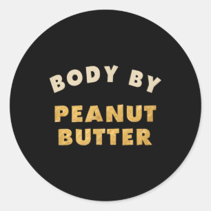 Sticker Rond Corps Par Adulte Au Beurre D'Arachide Drôle Entraî