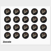 Sticker Rond Corps Par Brisket Bbq (Feuille)