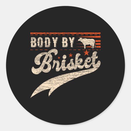 Sticker Rond Corps Par Brisket Bbq (Devant)