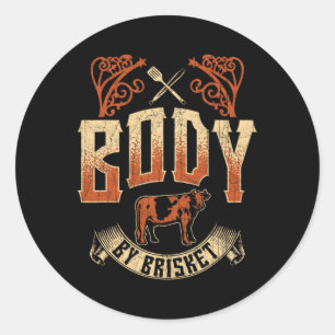 Sticker Rond Corps Par Brisket Bbq Grill Byckyard Cookout Pitma