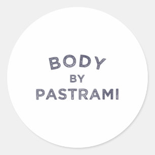 Sticker Rond Corps Par Pastrami Jewish Deli Bbq Party Brisket K