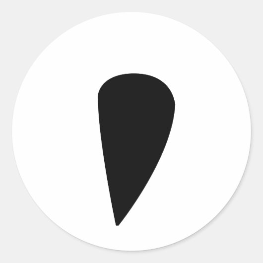 Sticker Rond Correcteur de ponctuation incorrect (Devant)