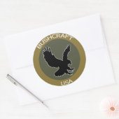 Sticker Rond Correctif Brown BushcraftUSA (Enveloppe)