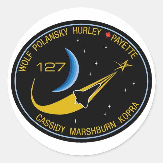 Sticker Rond Correctif de mission STS-127 (Devant)