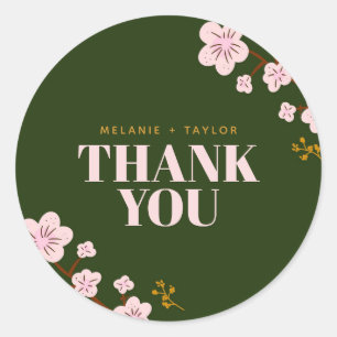 Sticker Rond Correctif élégant en floraison