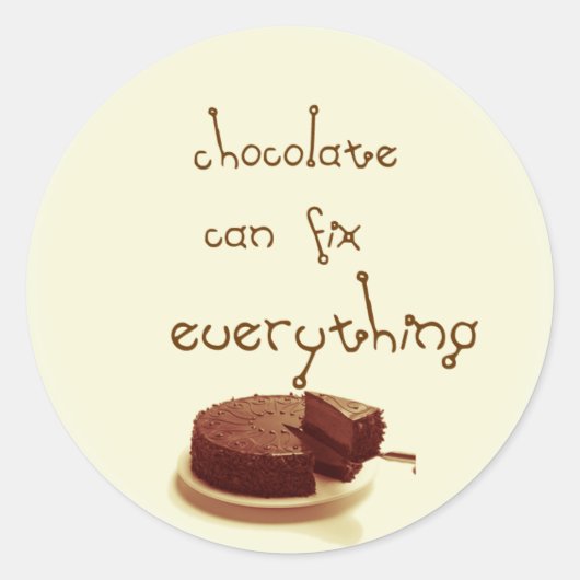 Sticker Rond Correction au chocolat (Devant)