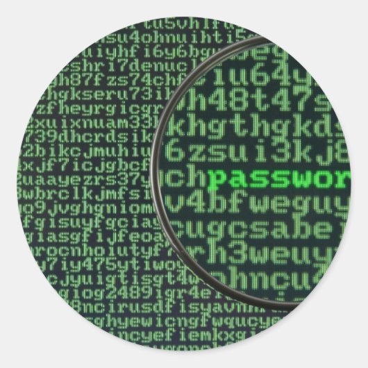 Sticker Rond Correction du mot de passe (Devant)