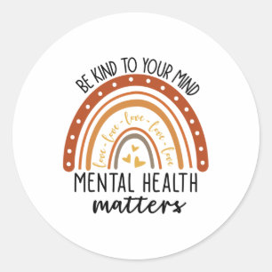 Sticker Rond Correspond À Votre Esprit Leopard Rainbow Health P