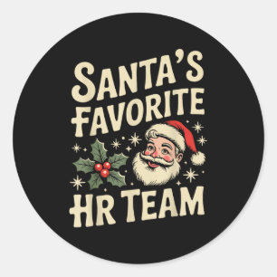 Sticker Rond Correspondance des ressources humaines vintage Hr