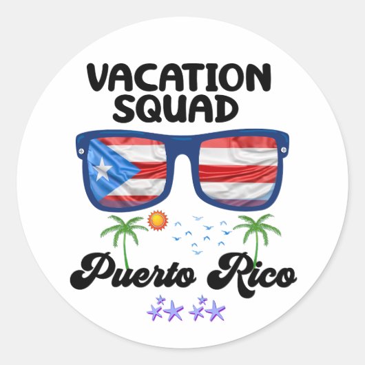 Sticker Rond Correspondance du groupe d'équipes de vacances Por (Devant)