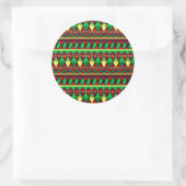 Sticker Rond Correspondance Kwanzaa Jaune Rouge Noir Vert (Sac)