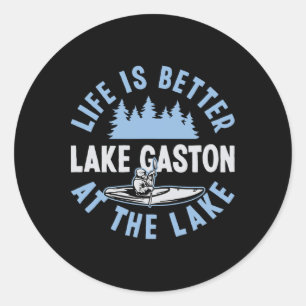 Sticker Rond Correspondre Le Lac Gaston Vacances La Vie Est Mei