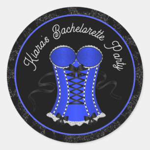 Sticker Rond Corse bleue Flirty