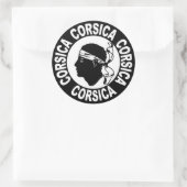 Sticker Rond Corse - Corsica (Sac)