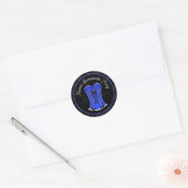 Sticker Rond Corset bleu aguicheur (Enveloppe)