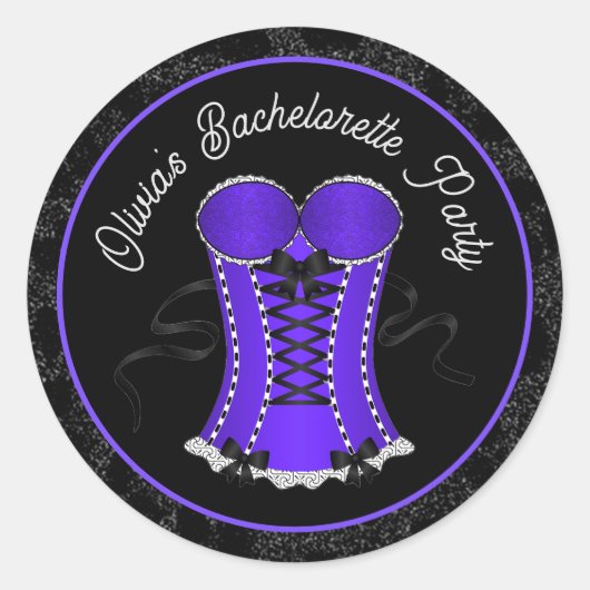 Sticker Rond Corset Violet Coquin  (Devant)