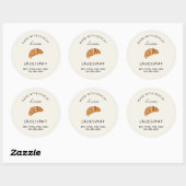 Sticker Rond Corte Croissant fait maison (Feuille)