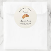 Sticker Rond Corte Croissant fait maison (Sac)