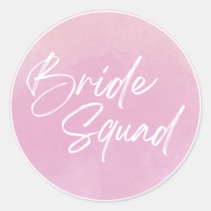 Sticker Rond Cortège de Mariée Enterrement de Vie de Jeune Fill