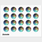 Sticker Rond Cortex visuel (Feuille)