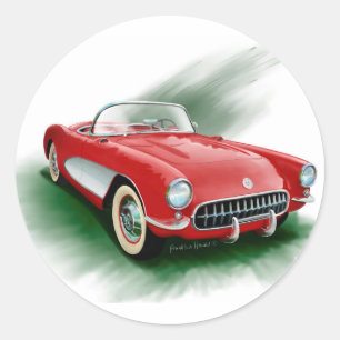 Sticker Rond Corvette 1957