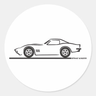 Sticker Rond Corvette 1970-1972